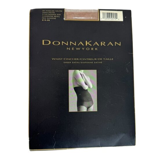 Donna Karan Waist Cincher Sheer Satin Control Shapewear Nude Size Small vintage - Picture 1 of 7